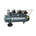 Portable Air Compressor, Silent, Oil Free, 50 Liter, 2HP, 220 Volt, 60Hz, Single Phase