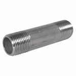Nipple, 304 Stainless Steel, 2Inch Nominal Pipe Size, 2Inch Overall Lg, Close Thread, Schedule 80