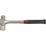 Ball Pein Hammer, Steel, Steel, 32 oz Head Wt, 1 5/8 inch Face Diameter, 15 in Overall Length, Textured Grip