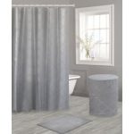 Shower Curtain Set, Floor Mat, Laundry Basket - QIWEN-116 - Image 8