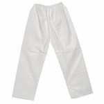 Disposable Pants, Small, White, Elastic Waist