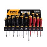 PREMIUM SCREW DRIVER, ERGONOMIC SET OF 17 PIECES WITH STAND - ,Made In Germany