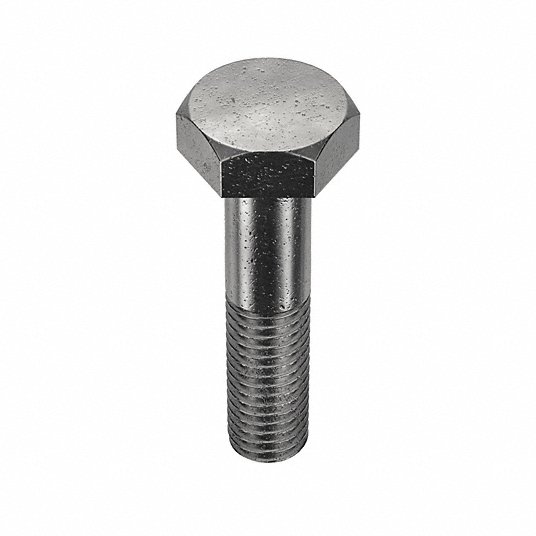rEn6sw7cVOGv.jpg Heavy Hex Bolt, Carbon Steel, Plain, Head Width7/8 in, Thread Size 13, PK 10 - Image 1
