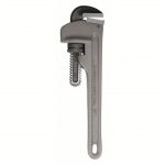 Pipe Wrench, Aluminum, 1 1/2 inch Jaw Capacity, Serrated, 10 inch Overall length, I-Beam
