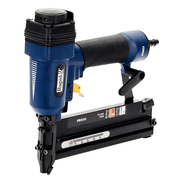 rapid_pro_pbs151_pneumatic_nailer_stapler_1.jpg Pneumatic 2-in-1 Stapler, Staple height 20-40mm , Brad length 15-50mm, Operating Pressure: 5-7Bar, 2.8kg - Image 1