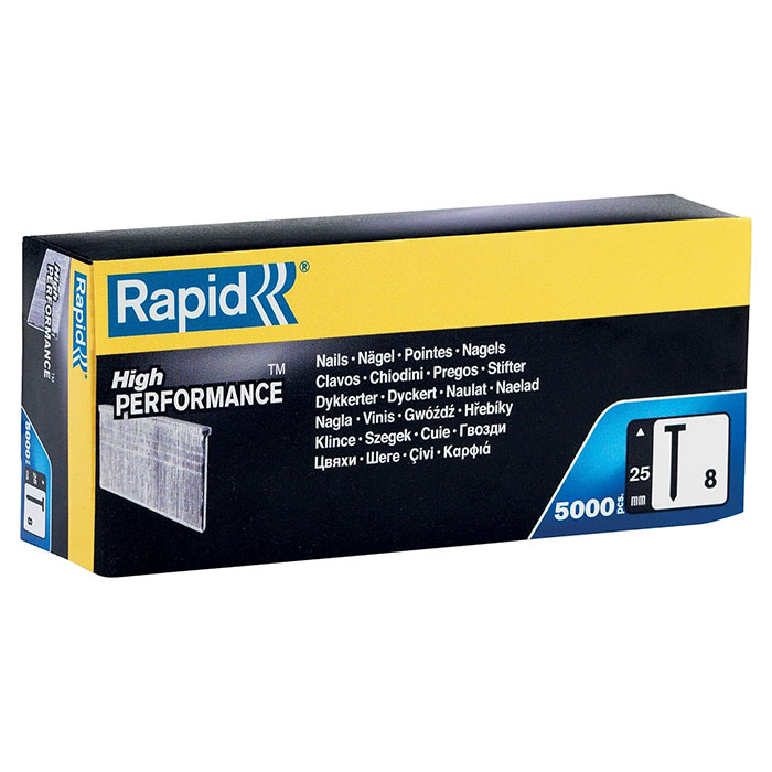 rapid_staples_40014272_3-1.jpg دبابيس مسمار لدباسة الخشب، طول الرأس 25 مم، رقم 8، 5000 قطعة، مجلفنة - الصورة 1