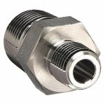 Hex Long Nipple, 316 Stainless Steel, 1/2 in x 1/4 in Fitting Pipe Size, Male NPT x Male NPT