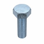 Hex Head Cap Screw: Steel, Zinc Plated, Thread 5/16Inch-18, Head Width 1/2Inch, 1Inch L, 100Pcs