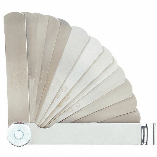 sVRN_1-10.jpg Feeler Gauge Set, Thickness Range 0.0015 in to 0.04 in, PC 25 - Image 1