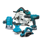 5 Piece Combo Kit: Circular Saw, Power Planer, Cordless Hammer Drill,Finishing Sander ,Plunge Router