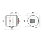 Electric Water Heater 50L Horizontal SPARK HEAT -Saudi Ceramics - Image 3
