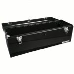 Tool Box, 24 inch Width, 8-inch Depth, 9 inch Height, Padlockable, Black - Image 2