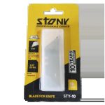 Retractable Cutting Knife Blades, 10 Pcs, Triple Cutting Edge, Thickness 0.6mm