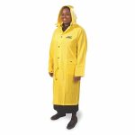 Rain Coat with Detachable Hood, Rain Coat, M, Yellow, Snap, Snap-On (Included) Hood, PVC