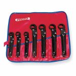 Flare Nut Wrench Set, Alloy Steel, Black Oxide, Range of Head Sizes 3/8 inch to 3/4 inch