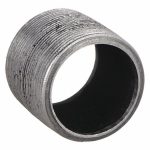 Nipple, Black Steel, 2Inch Nominal Pipe Size, 2Inch Overall Lg, Fully Threaded, Schedule 80, Welded