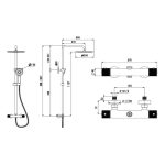 ⁦طقم دش استحمام ثرموستات - رمادي معدني⁩ - الصورة ⁦3⁩