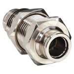 Bulkhead Union, Nickel Plated Brass, Fitting Connection Type Tube, Tube Size 3/8 inch - Image 2
