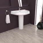 TOPAZ Wash Basin With Pedestal -White