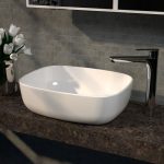 TYPE-C Over Countertop Wash Basin - Rectangle Shape - 41CM - white - Image 3