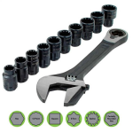 11Pc Pass thru adjustable wrench set - Image 2
