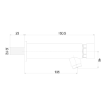 Self-closing pillar tap wall mixer - Saudi Ceramics - Image 2