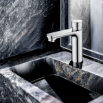 Self-closing pillar tap top mounted - Saudi Ceramics