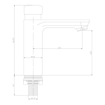 Self-closing pillar tap top mounted - Saudi Ceramics - Image 3