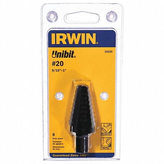 w5jWiaKzVyft.jpg Step Drill Bit, High Speed Steel, Black Oxide, 9/16 in to 1 in Size Range - Image 1