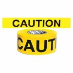 Barricade Tape, Yellow, 3 3/4Inch x 500 ft, Caution