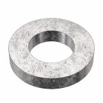 Stainless Steel Flat Washer, Type B, Plain Fastener Finish, Fits Bolt Sizes #1, Pkg of 10