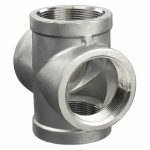 Cross: 316 Stainless Steel, 3/4 in x 3/4 in x 3/4 in x 3/4 in Fitting Pipe Size, Class 150