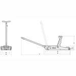 Hydraulic Trolley Jack, 3 T, 36 kg, Made in spain - Image 3