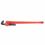 Straight Pipe Wrench, Cast Iron, Jaw Capacity 6 inch, Serrated, Overall Length 48 inch, I-Beam
