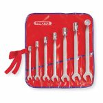 Combination Wrench Set, Alloy Steel, Satin, 7 Number of Tools
