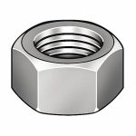 Hex Nut, Nickel Copper Alloy, Plain, Dia./Thread Size 5/16, PK 10