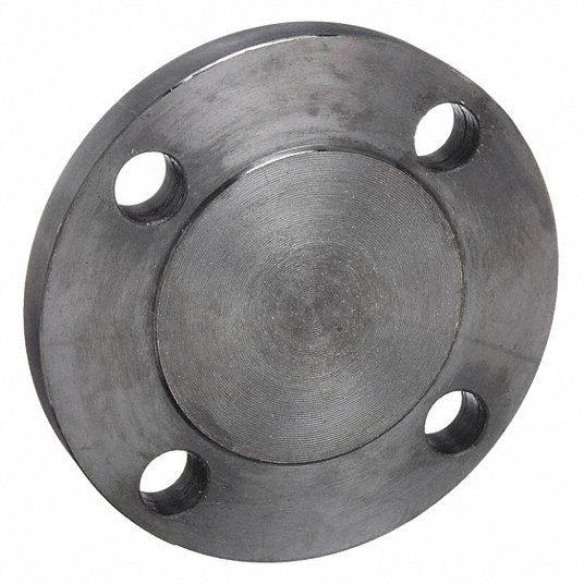 zW04wH5tXuhK.jpg Pipe Flange: Steel, 2 in Pipe Size, Raised Face Blind Flange, Class 150 - Image 1