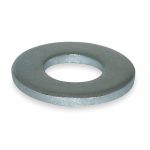 Steel Flat Washer, Zinc Plated Fastener Finish, Fits Bolt Sizes 3/8Inch, Pkg of 100