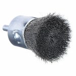 Crimped Wire End Brush, 1 inch, 1/4 in Shank, 0.01 in Wire Dia., 3/8 in Bristle Trim Length