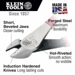 High Leverage Diagonal Cutting Plier, Std, Straight, Oval, 7/8 inch Jaw Length, 1 1/4 inch Jaw Width, 6 - 8 inch