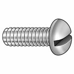Machine Screw, #10-32 , Round, Slotted, Brass, Plain, 5/8Inch Length, PK 100